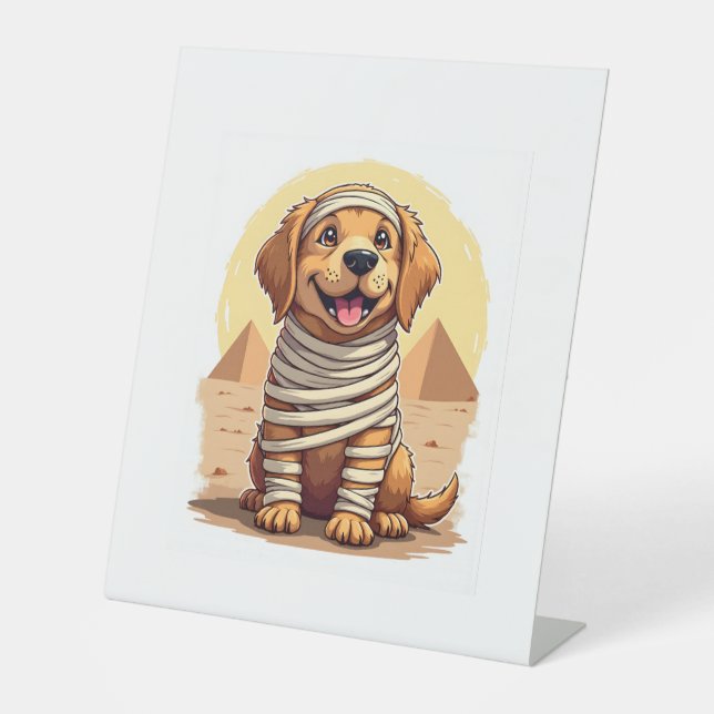 Signe De Table Mummy Golden Retriever (Recto)