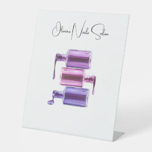 Signe De Table NAIL SALON Affiche de bienvenue