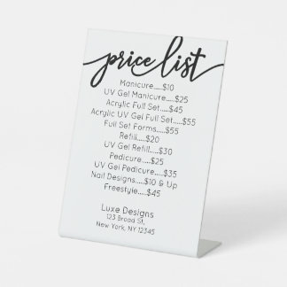 Signe De Table Nail Salon Fournitures Parties scintillant Drips T