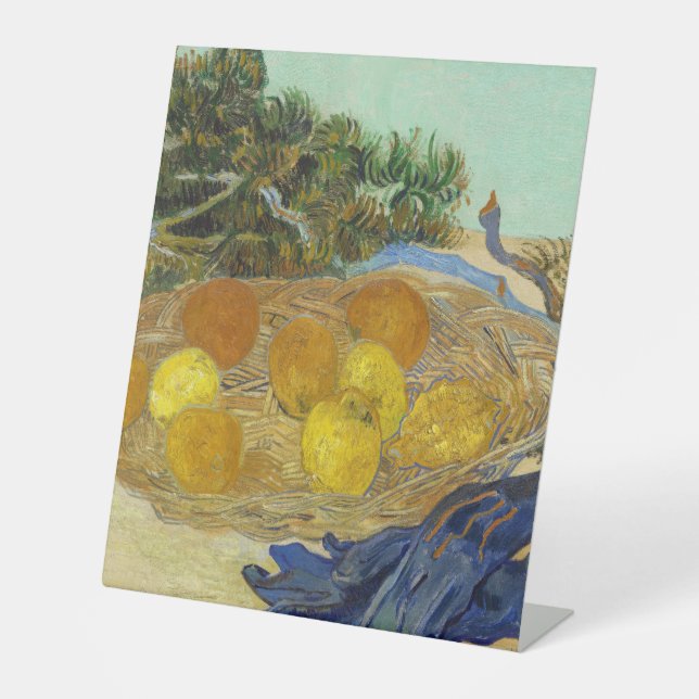Signe De Table Nature morte de Van Gogh Oranges Citrons Gants ble (Recto)