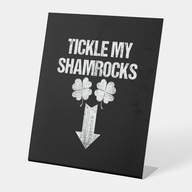 Signe De Table Naughty Jour de la Saint Patrick Ticker My Shamroc (Recto)