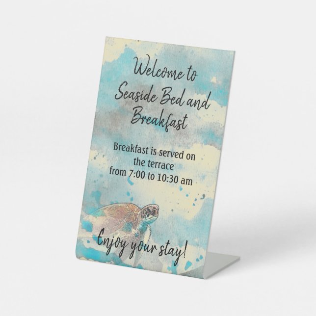 Signe De Table Nautical Beach Chambres d'hôte Informations d'hôte (Recto)