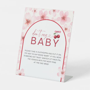 Signe De Table Ne dis pas bébé Baby shower Cherry Blossom