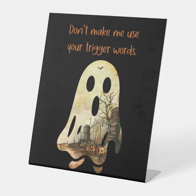 Signe De Table Ne me forcez pas à utiliser vos mots de déclenchem (Recto)