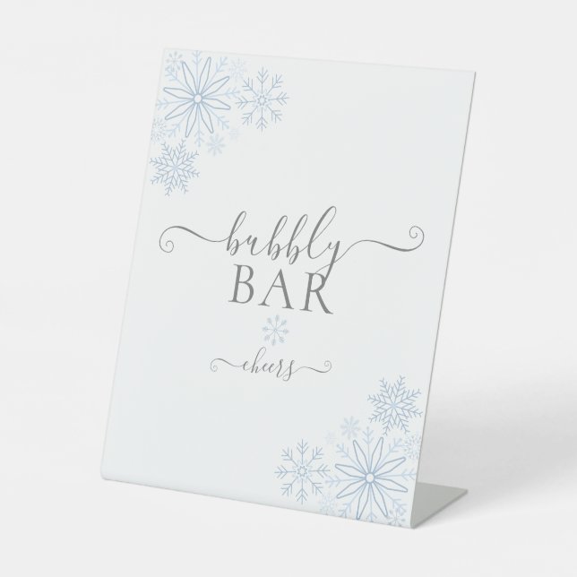 Signe De Table Neige dans Love Bubbly Bar (Recto)