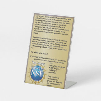 Signe De Table N'est plus financé