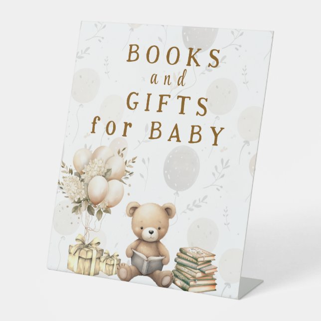 Signe De Table Neutral Brown Teddy - Books and Gifts for Baby (Recto)