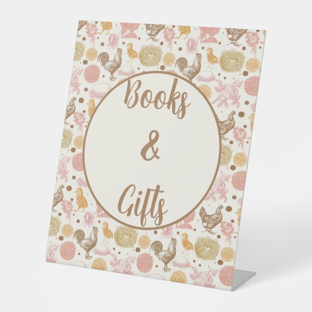 Signe De Table Nid de poulet et Baby showers floraux Livres et ca (Recto)