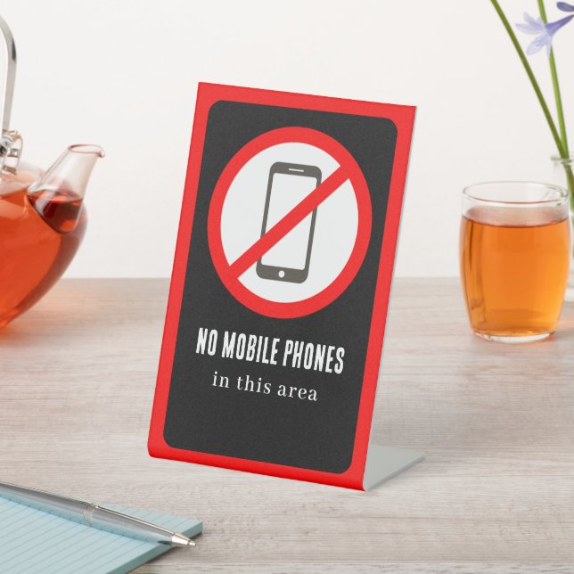 Signe De Table No Mobile Phones (In SItu)