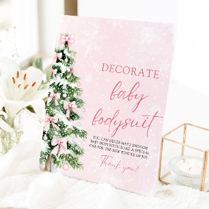 Signe De Table Noël Décorez le corps de bébé Baby shower Jeu