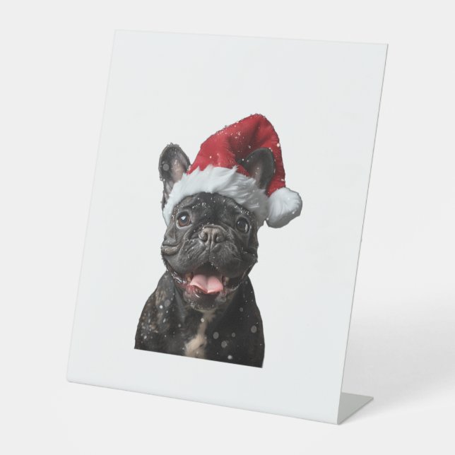 Signe De Table Noël des Bulldog français (Recto)