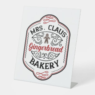 Signe De Table Noël festif Mme Claus boulangerie en pain d'épices
