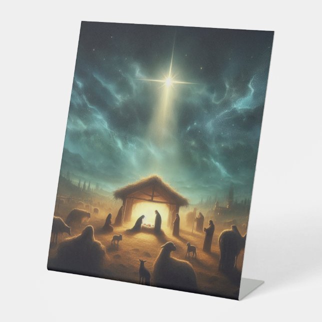 Signe De Table Noël/Nativité/Jésus (Recto)