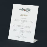 Signe De Table NOEL Winter Berry Christmas Holiday Menu Mariage<br><div class="desc">Cette enseigne de cèdre du menu du dîner présente une végétation hivernale avec des baies bordeaux et une police de caractères de calligraphie dorée. Ce menu est l'ajout parfait à votre mariage d'hiver ou à votre dîner de Noël. Associez n'importe quel article de la collection HOLLY pour un look cohésif....</div>