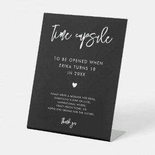 Signe De Table Noir contemporain Capsule Temps 1er Anniversaire