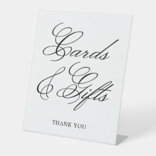 Signe De Table Noir Élégante Calligraphie Mariage Cartes et Cadea