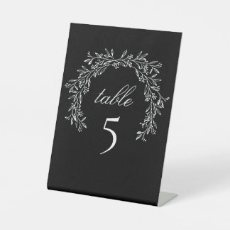 Signe De Table Noir Luxe Classic Botanique Crest Table