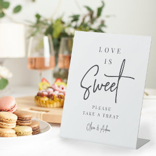 Signe De Table Noir Table de dessert de Mariage de script manus