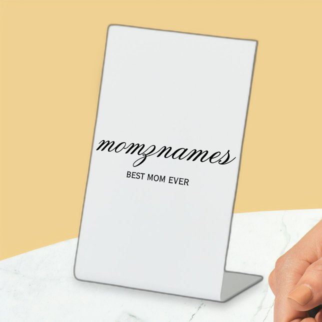 Signe De Table Nom de la calligraphie personnalisée de la meilleu (Créateur téléchargé)