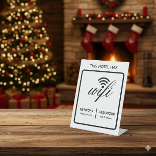 Signe De Table Nom de l'hôtel de marque personnalisée Mot de pass