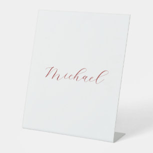 Signe De Table Nom d'écriture professionnelle minimaliste moderne