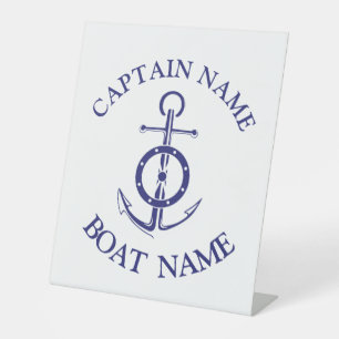 Signe De Table Nom du capitaine de bateau sur mesure marine marin