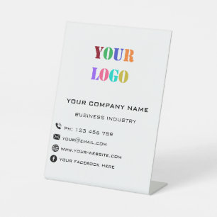 Signe De Table Nom du logo de votre entreprise Info Promotion mod