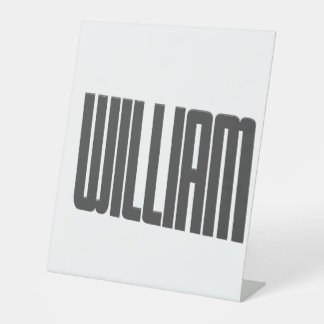 SIGNE DE TABLE NOM TYPOGRAPHIE WILLIAM
