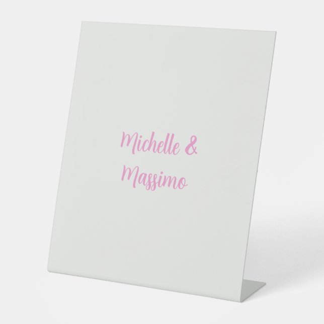Signe De Table Noms de couple classiques professionnels uniques (Recto)