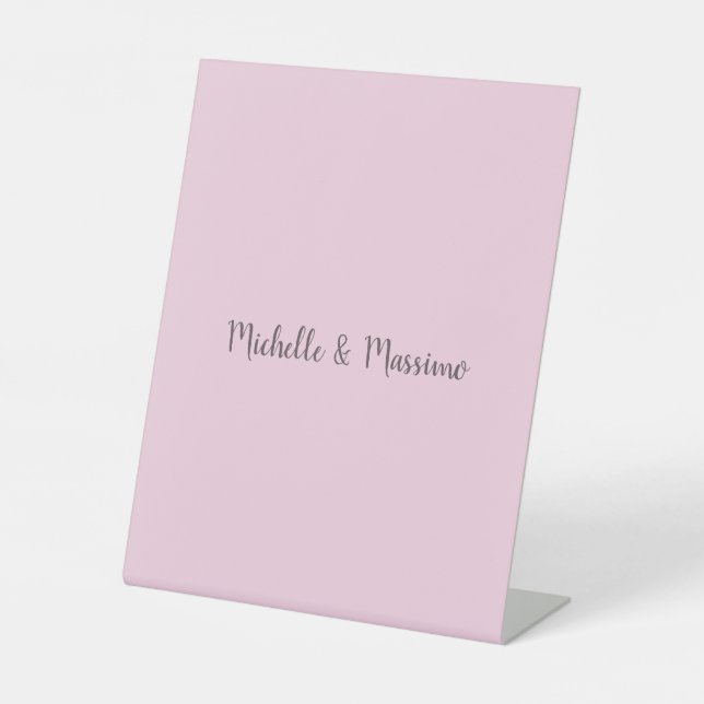 Signe De Table Noms de couple classiques professionnels uniques (Recto)