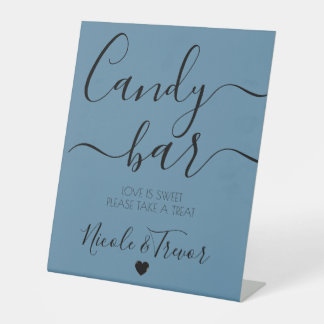 Signe De Table Noms personnalisés - Candy Bar de mariage en calli