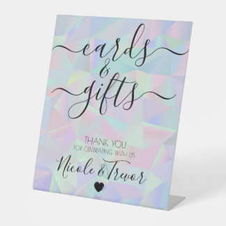 Signe De Table Noms personnalisés Cartes et cadeaux géométriques