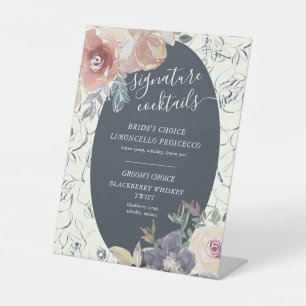Signe De Table nostalgique indigo blush cocktail floral Signal