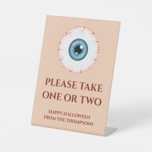 Signe De Table Note de candy Halloween pour les enfants avec un œ