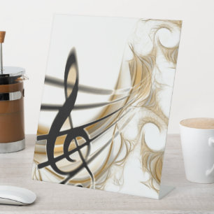 Signe De Table Note de musique élégante