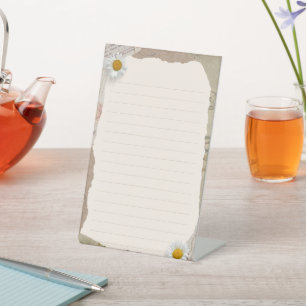 Signe De Table Notes Vintages Brown en beige