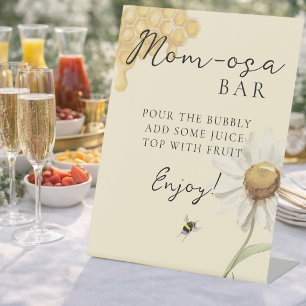 Signe De Table Notre Bar à Momosas pour Baby Shower sur le thème
