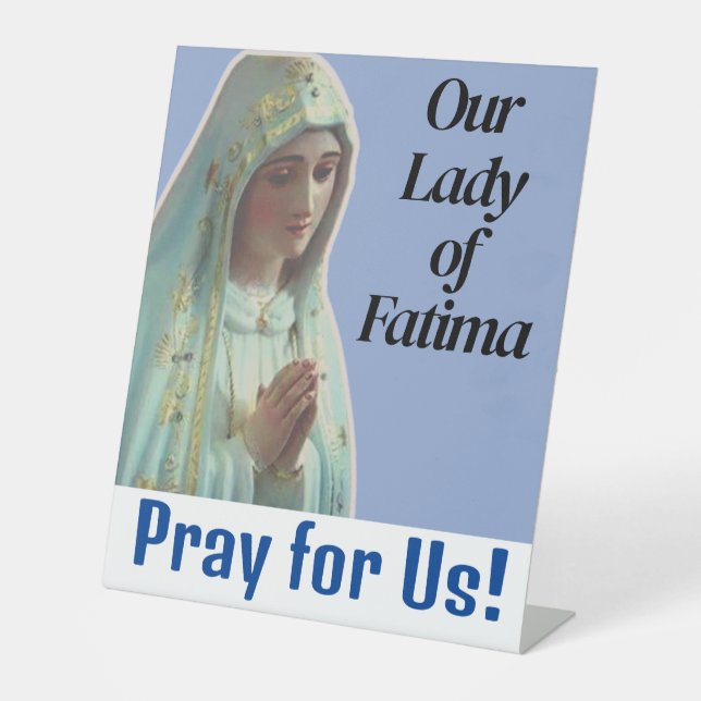 Signe De Table Notre-Dame de Fatima (Recto)