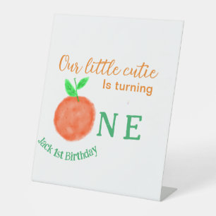 Signe De Table Notre petite cuite orange un agrumes d'anniversair