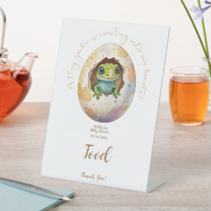 Signe De Table Nourriture pour Baby Shower Œuf de Lézard Gecko Ka