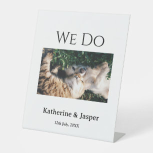 Signe De Table Nous faisons mariage fiançailles nom animal photo