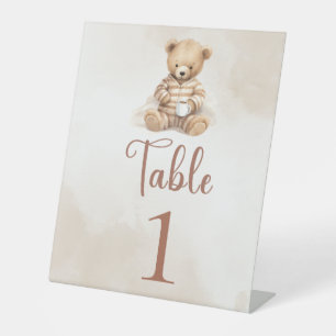 Signe De Table Nous Pouvons à peine Attendre Baby Shower NUMÉROS