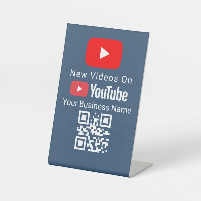 Signe De Table Nouveau code QR de vidéos | YouTube | Camion de no (Recto)