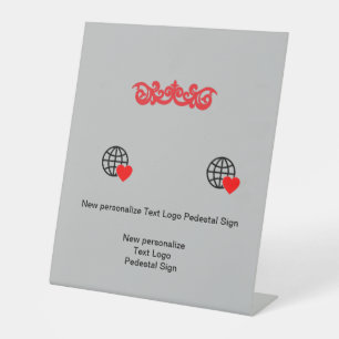 Signe De Table Nouvelle personnalisation Logo Texte Signal Pedest