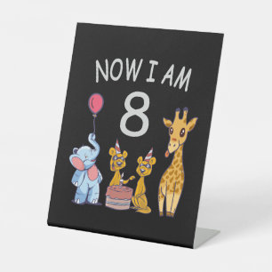 Signe De Table Now I, 8 ans d'âge huit