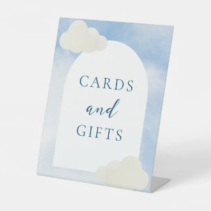 Signe De Table Nuage d'aquarelle 9 cartes Baby showers et cadeaux