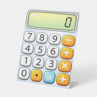 Signe De Table Number Day Classic Calculator Math Design