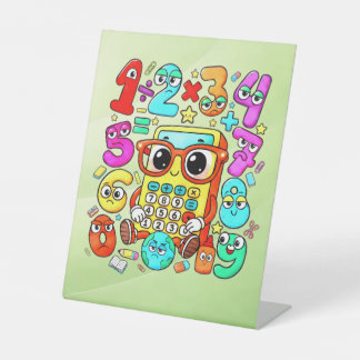 Signe De Table Number Day Maths Numbers Pedestal Sign for Schools