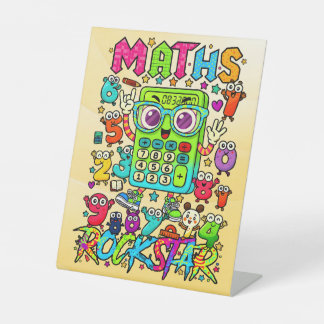 Signe De Table Number Day Maths Rockstar Pedestal Sign for School