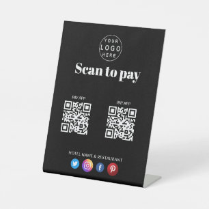 Signe De Table Numérisation simple du logo pour payer les applis
